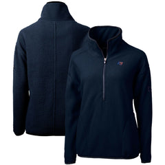 NFL Tampa Bay Buccaneers Cutter & Buck Women's Americana Cascade Eco Sherpa Fleece Half-Zip Pullover Jacket