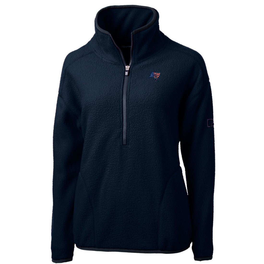 NFL Tampa Bay Buccaneers Cutter & Buck Women's Americana Cascade Eco Sherpa Fleece Half-Zip Pullover Jacket