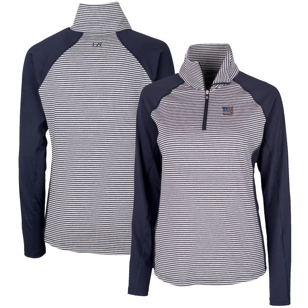 NFL New York Giants Cutter & Buck Women's Forge Tonal Half-Zip Top