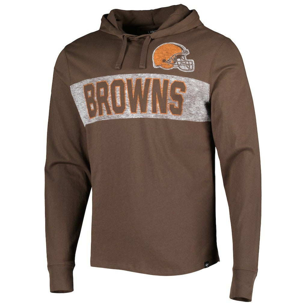 NFL Cleveland Browns '47 Field Franklin Hooded Long Sleeve T-Shirt