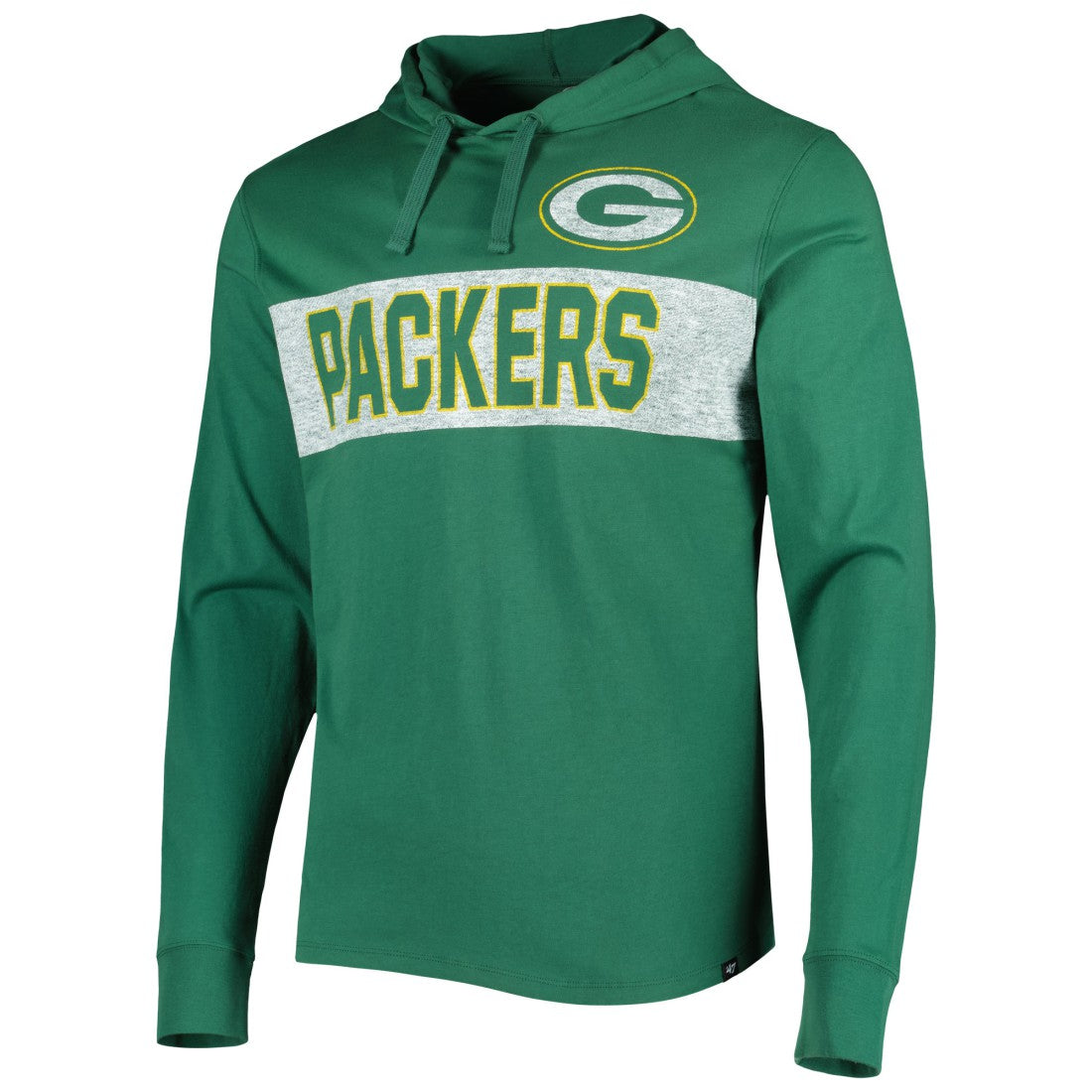 NFL Green Bay Packers '47 Field Franklin Hooded Long Sleeve T-Shirt