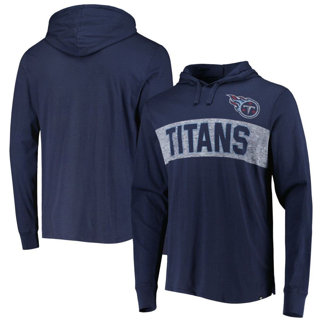 NFL Tennessee Titans '47 Field Franklin Hooded Long Sleeve T-Shirt