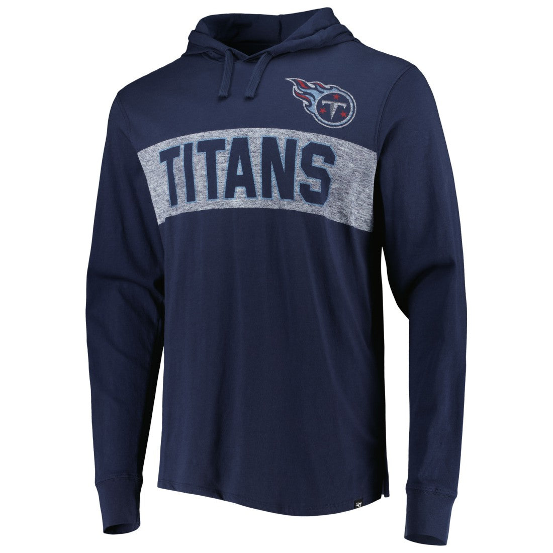 NFL Tennessee Titans '47 Field Franklin Hooded Long Sleeve T-Shirt