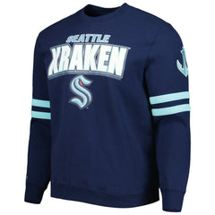 Seattle Kraken Mitchell & Ness Allover Logo Pullover Sweatshirt