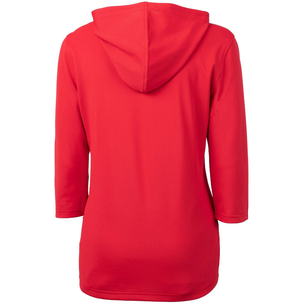 NFL Houston Texans Cutter & Buck Women's Virtue Eco Pique 3/4 Sleeve Half-Zip Pullover Hoodie
