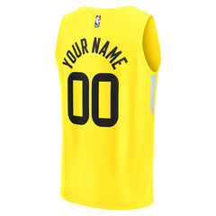 Utah Jazz Youth Fast Break Replica Custom Jersey - Icon Edition - Yellow | Fanatics discount