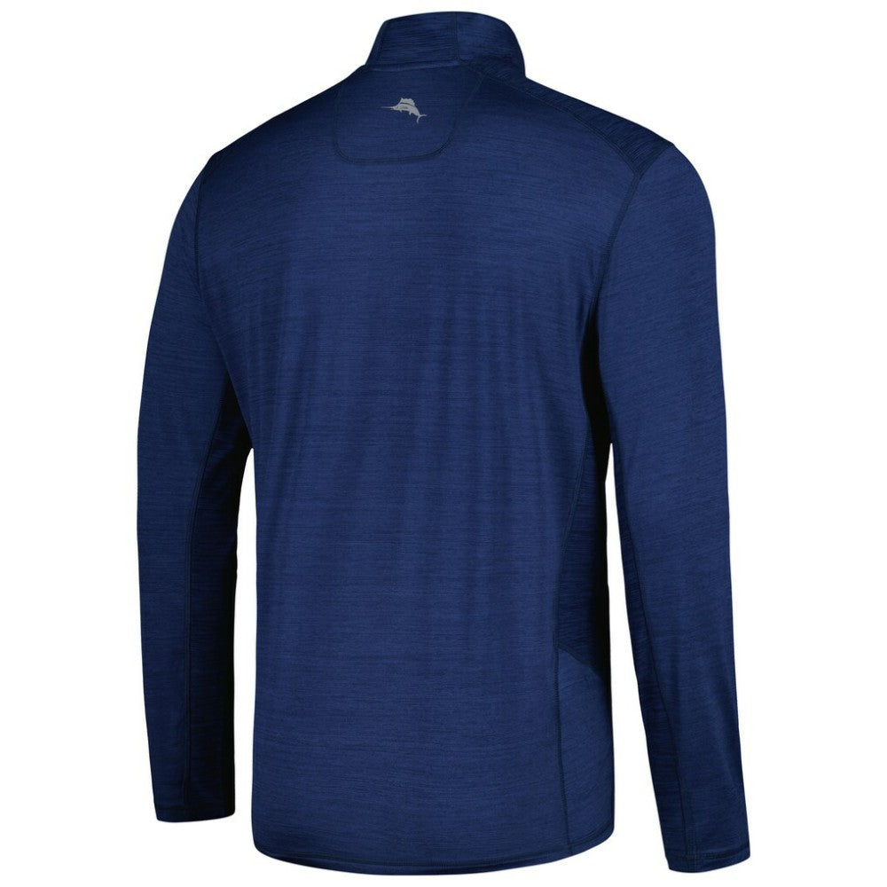 Atlanta Braves Tommy Bahama Delray IslandZone Half-Zip Top - Navy
