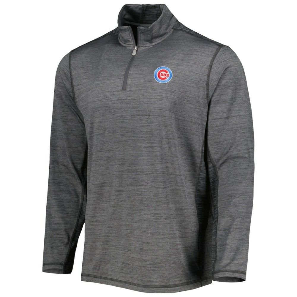 Chicago Cubs Tommy Bahama Delray IslandZone Half-Zip Top - Charcoal