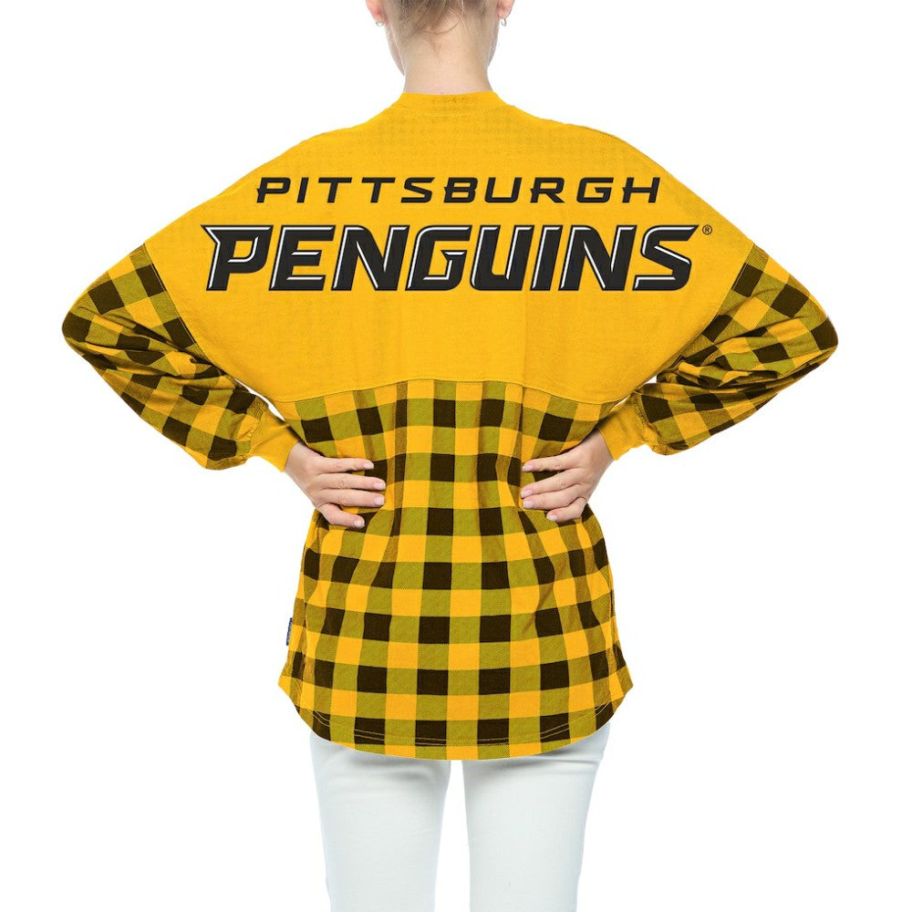 Pittsburgh Penguins Fanatics Women's Buffalo Check Long Sleeve T-Shirt