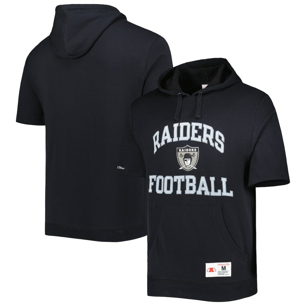 NFL Las Vegas Raiders Washed Short Sleeve Pullover Hoodie