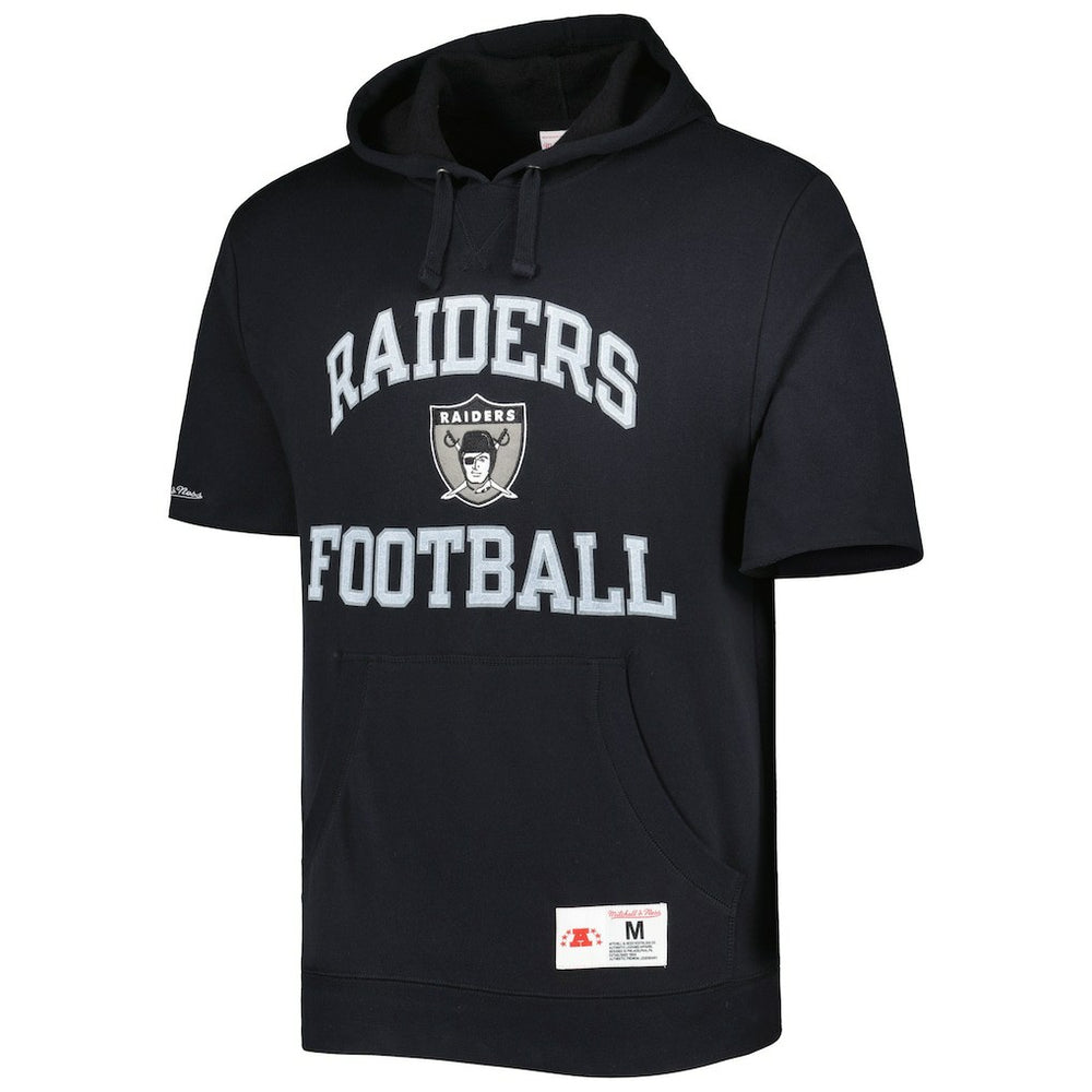 NFL Las Vegas Raiders Washed Short Sleeve Pullover Hoodie