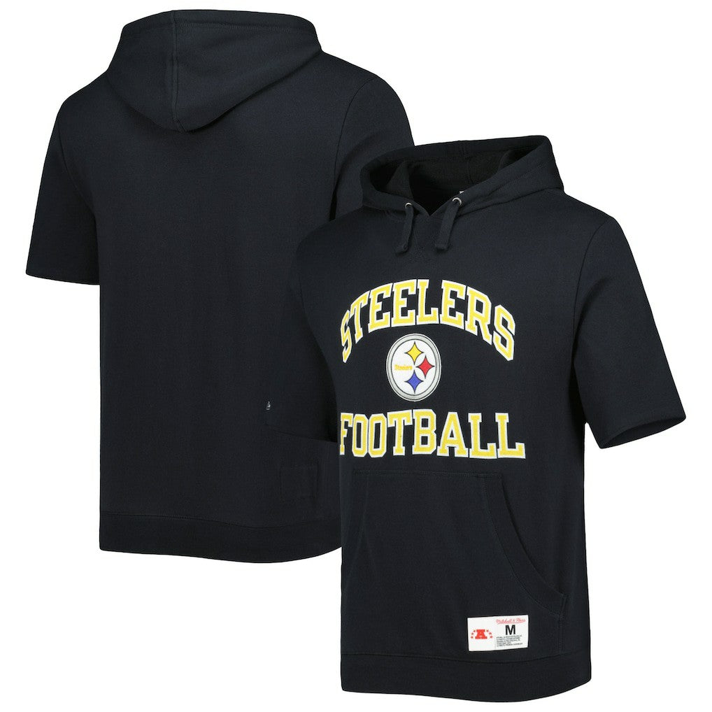 NFL Pittsburgh Steelers Washed Short Sleeve Pullover Hoodie