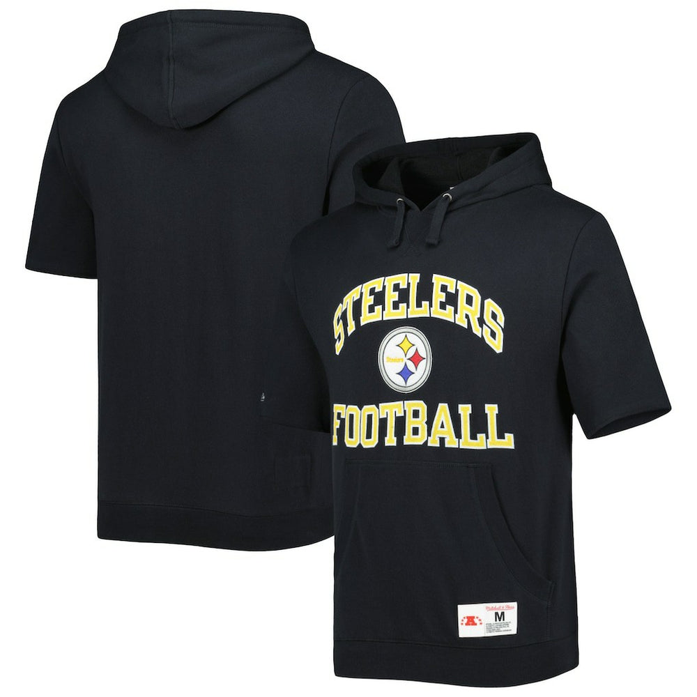 NFL Pittsburgh Steelers Washed Short Sleeve Pullover Hoodie