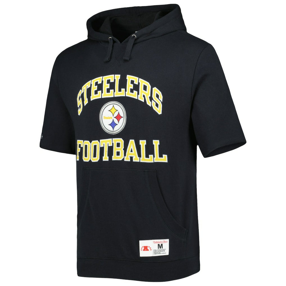 NFL Pittsburgh Steelers Washed Short Sleeve Pullover Hoodie