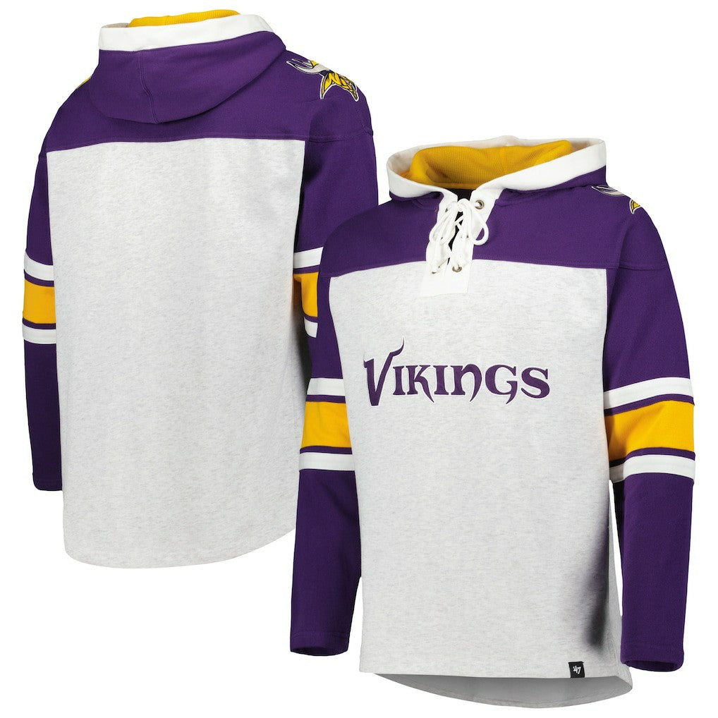 NFL Minnesota Vikings '47 Gridiron Lace-Up Pullover Hoodie