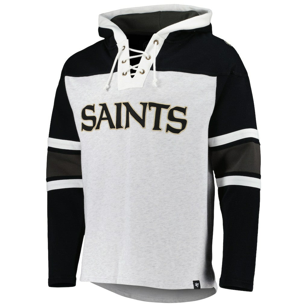 NFL New Orleans Saints '47 Gridiron Lace-Up Pullover Hoodie