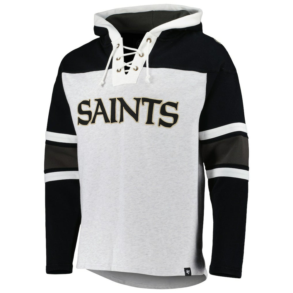 NFL New Orleans Saints '47 Gridiron Lace-Up Pullover Hoodie