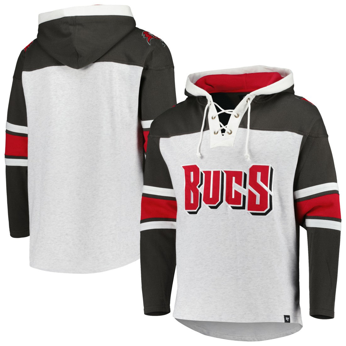 NFL Tampa Bay Buccaneers '47 Gridiron Lace-Up Pullover Hoodie