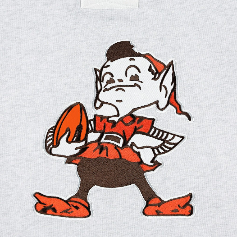 NFL Cleveland Browns '47 Brownie The Elf Historic Logo Gridiron Lace-Up Pullover Hoodie