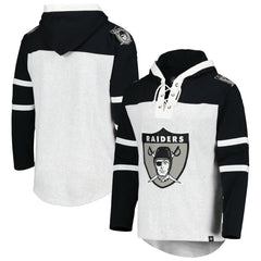 NFL Las Vegas Raiders '47 Historic Logo Gridiron Lace-Up Pullover Hoodie