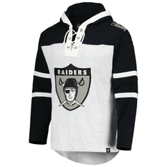 NFL Las Vegas Raiders '47 Historic Logo Gridiron Lace-Up Pullover Hoodie