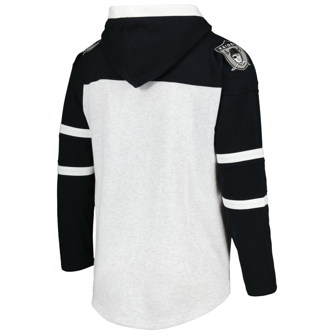NFL Las Vegas Raiders '47 Historic Logo Gridiron Lace-Up Pullover Hoodie