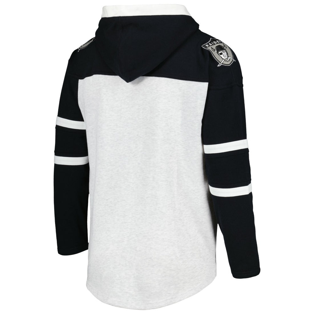 NFL Las Vegas Raiders '47 Historic Logo Gridiron Lace-Up Pullover Hoodie