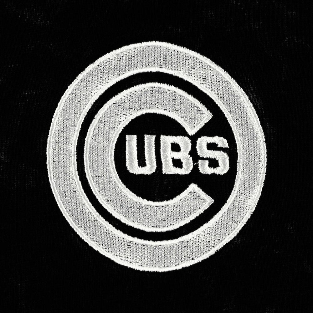 Chicago Cubs The Wild Collective Women's Marble Pullover Hoodie - Black