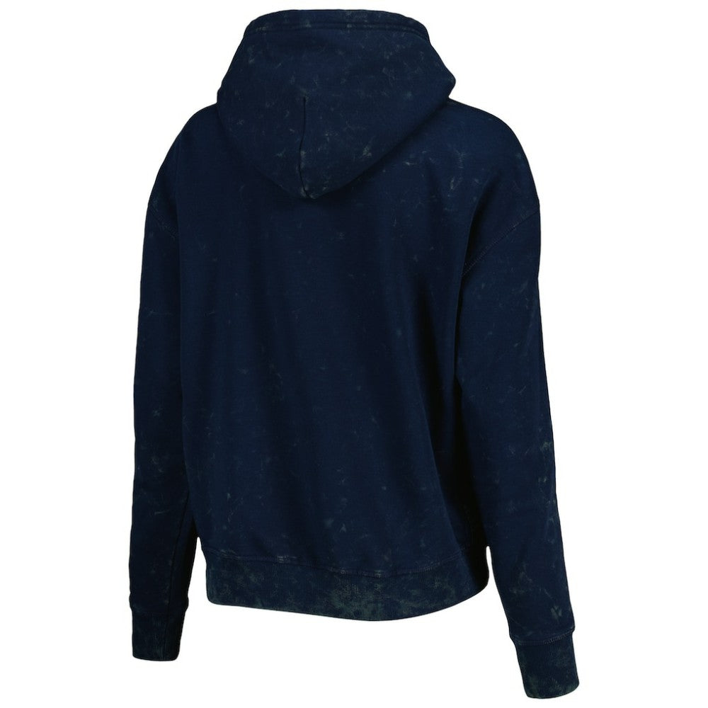 New York Yankees The Wild Collective Women's Marble Pullover Hoodie - Navy