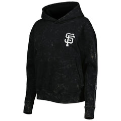 San Francisco Giants The Wild Collective Women's Marble Pullover Hoodie - Black