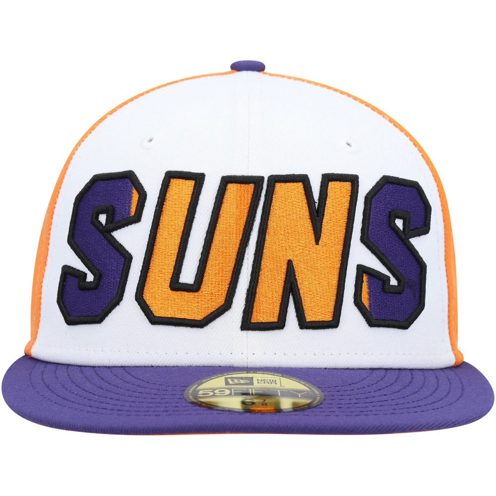 Phoenix Suns Back Half 9FIFTY Fitted Hat - White/Purple | New Era for sale
