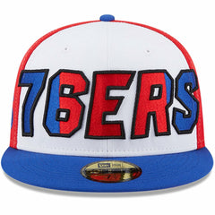 Philadelphia 76ers Back Half 9FIFTY Fitted Hat - White/Royal | New Era outlet