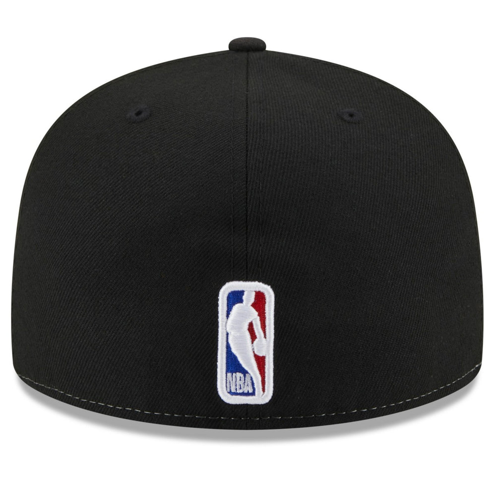 Utah Jazz Back Half 59FIFTY Fitted Hat - White/Black | New Era for sale
