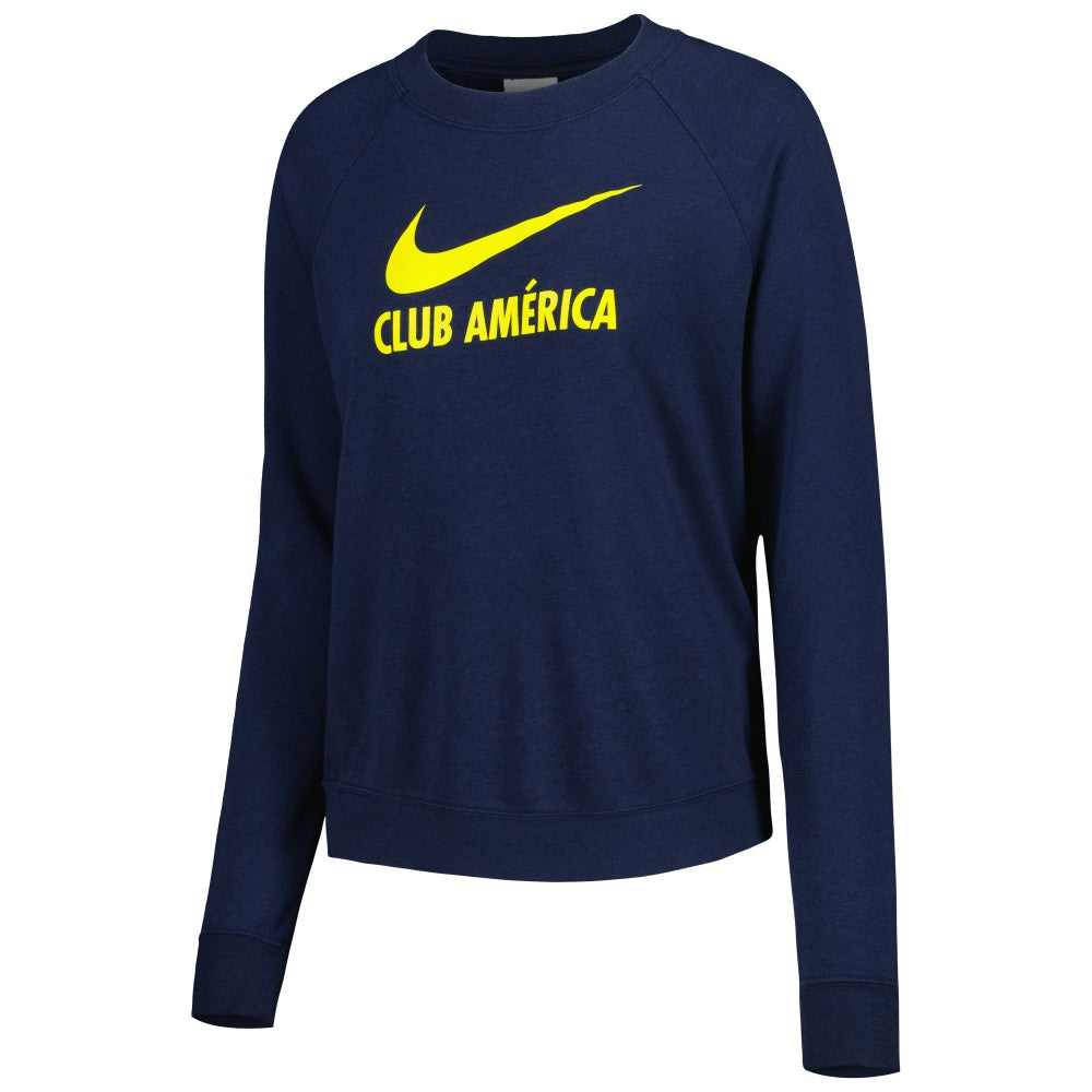 Club America Women's Lockup Varsity Tri-Blend Raglan Pullover Sweatshirt / Soccer Discount