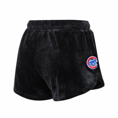 Chicago Cubs Pro Standard Women's Classic Velour Lounge Shorts - Black
