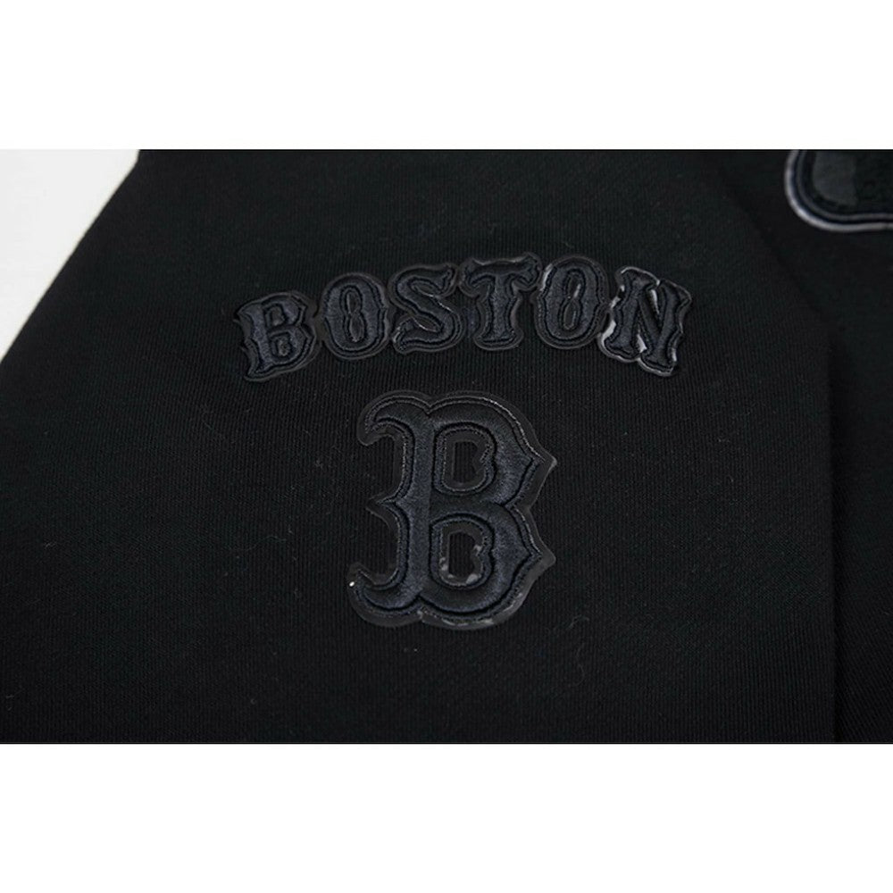 Boston Red Sox Pro Standard Women's Triple Black Cropped Pullover Hoodie