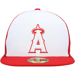 Los Angeles Angels 2023 On-Field Batting Practice 59FIFTY Fitted Hat - White/Red | New Era