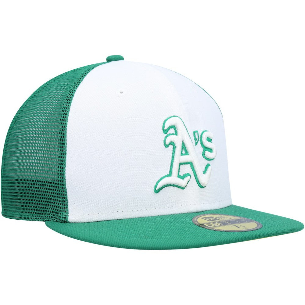 Athletics 2023 On-Field Batting Practice 59FIFTY Fitted Hat - White/Green | New Era