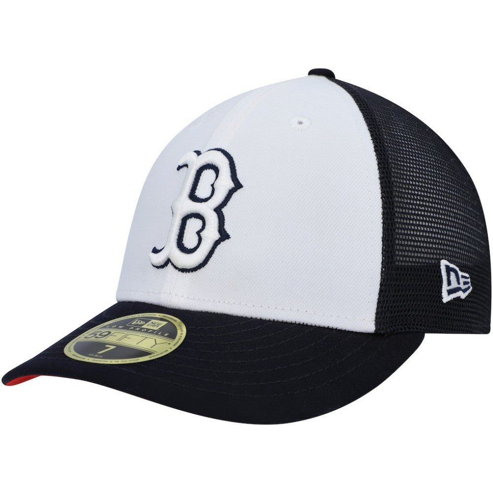 Boston Red Sox 2023 On-Field Batting Practice Low Profile 59FIFTY Fitted Hat - White/Navy | New Era