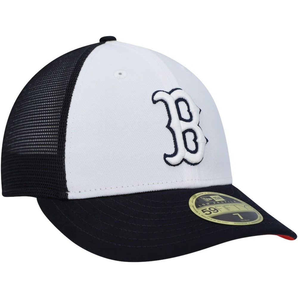 Boston Red Sox 2023 On-Field Batting Practice Low Profile 59FIFTY Fitted Hat - White/Navy | New Era