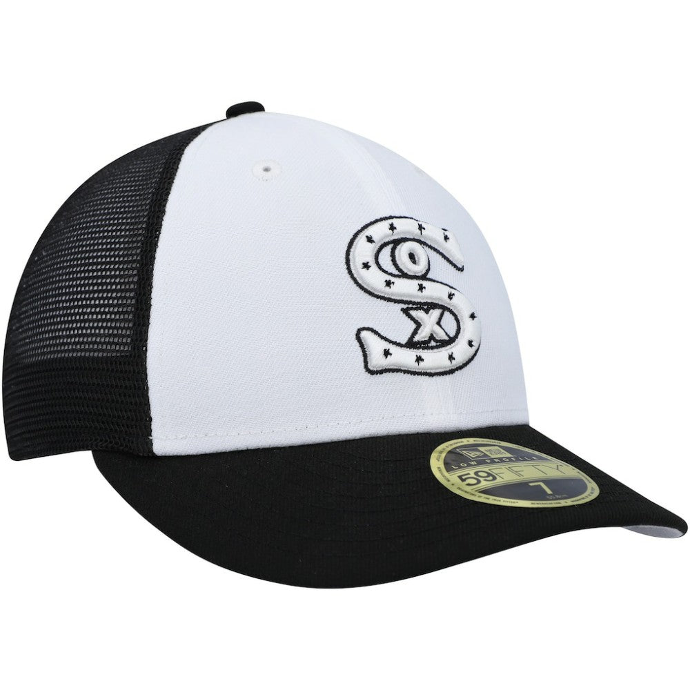 Chicago White Sox 2023 On-Field Batting Practice Low Profile 59FIFTY Fitted Hat - White/Black | New Era