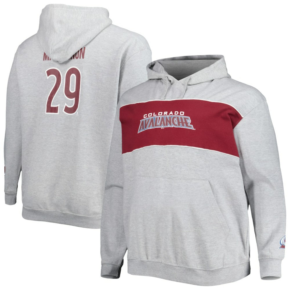 Nathan MacKinnon Colorado Avalanche Big & Tall Player Pullover Hoodie
