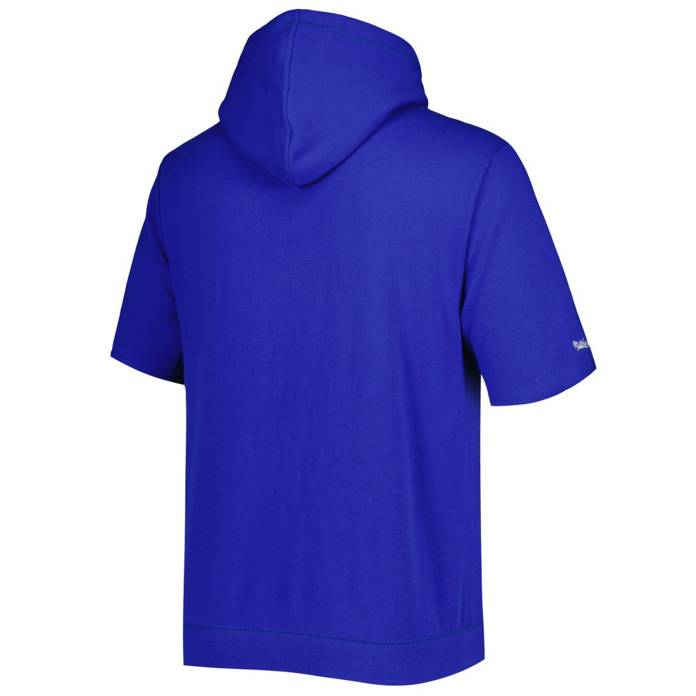 New York Mets Cooperstown Collection Washed Fleece Pullover Short Sleeve Hoodie - Royal | Mitchell & Ness