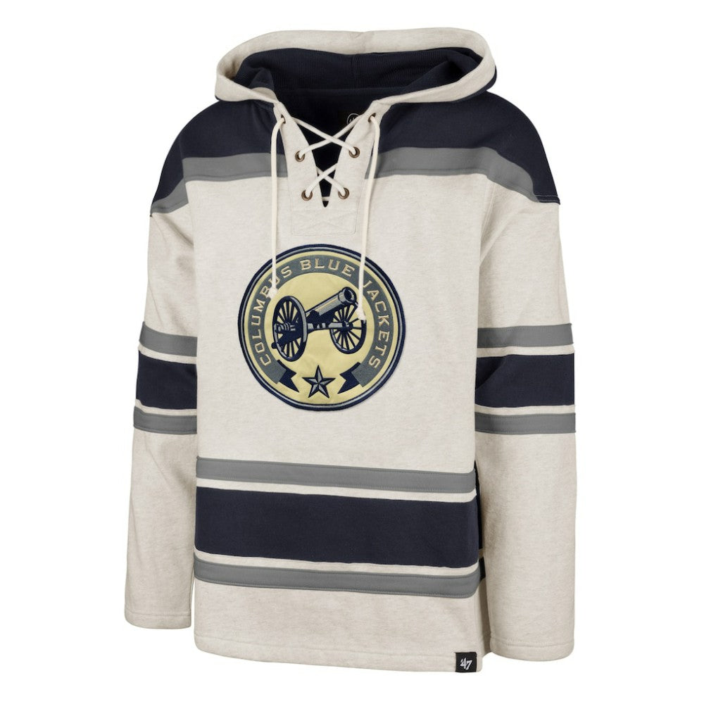 Columbus Blue Jackets '47 Rockaway Lace-Up Pullover Hoodie