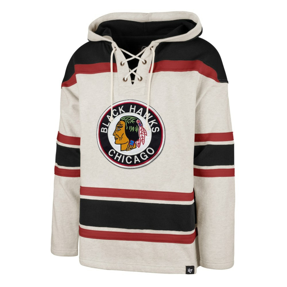 Chicago Blackhawks '47 Rockaway Lace-Up Pullover Hoodie
