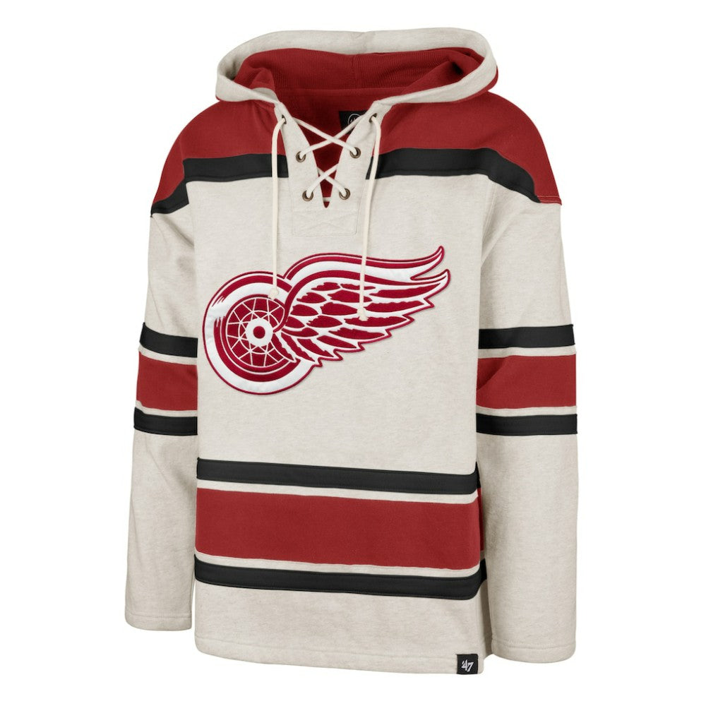 Detroit Red Wings '47 Rockaway Lace-Up Pullover Hoodie