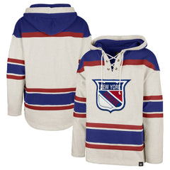 New York Rangers '47 Rockaway Lace-Up Pullover Hoodie