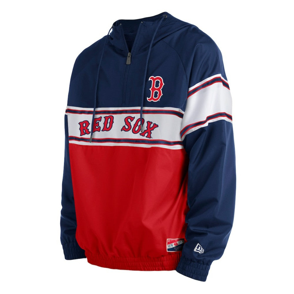 Boston Red Sox Ripstop Raglan Quarter-Zip Hoodie - Navy | New Era