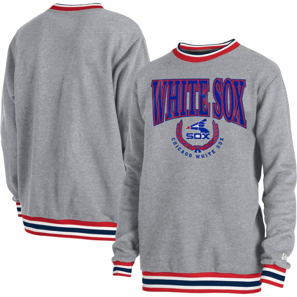Chicago White Sox Throwback Classic Pullover Sweatshirt - Heather Gray | New Era