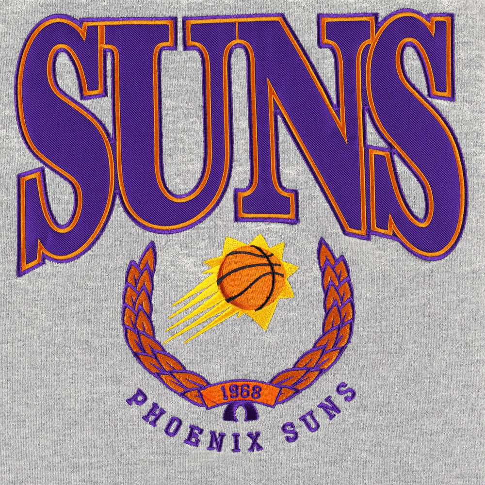 Phoenix Suns Unisex Vintage Throwback Crew Sweatshirt - Heather Gray | New Era cheap